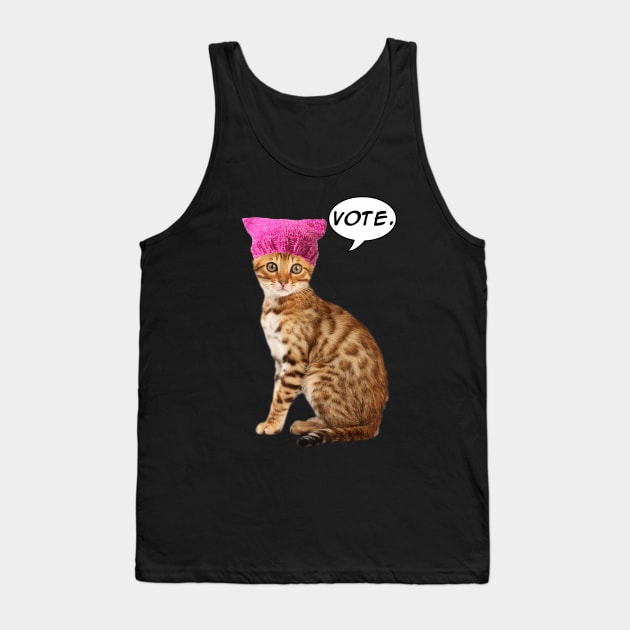 Resistance Kitty Vote Tank Top by skittlemypony